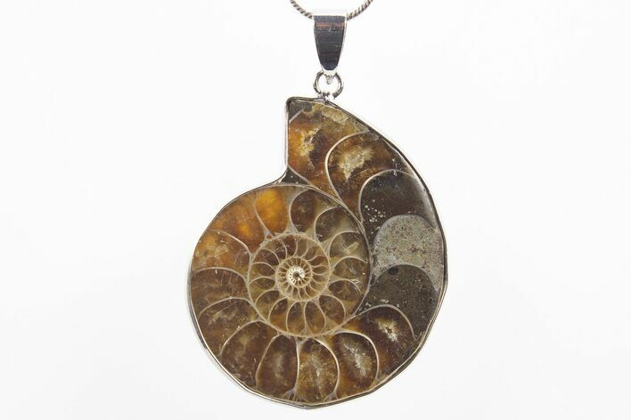 Fossil Ammonite Pendant - Million Years Old #306424